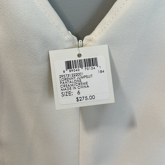 NWT Club Monaco cream jumpsuit, Sz 6 - Picture 7 of 7